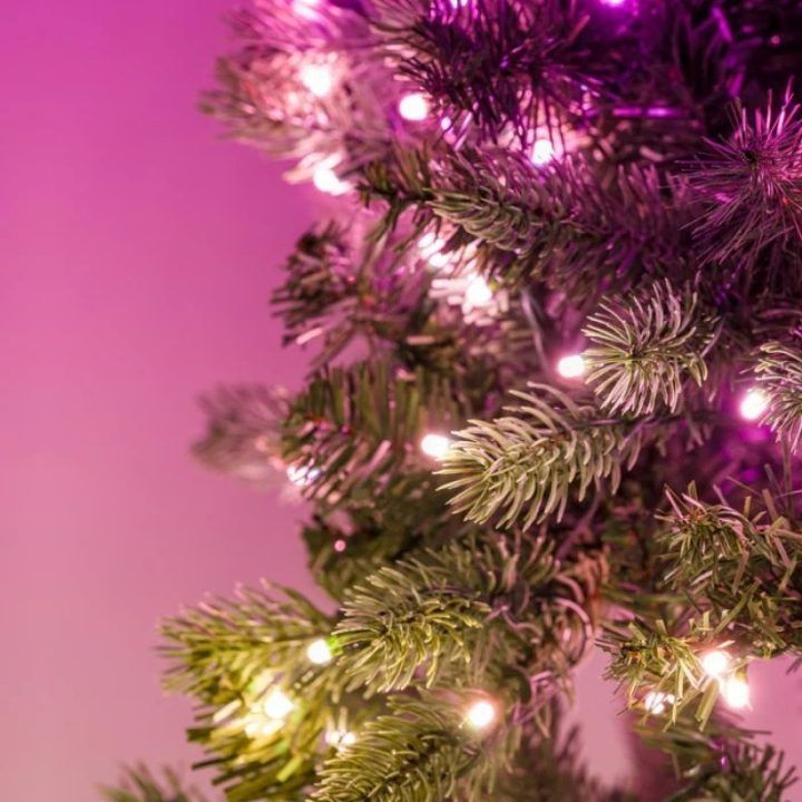 Kalėdinis vainikas su 50 RGB LED ir žaliu laidu Twinkly Regal, 60 cm, įvairiaspalvis