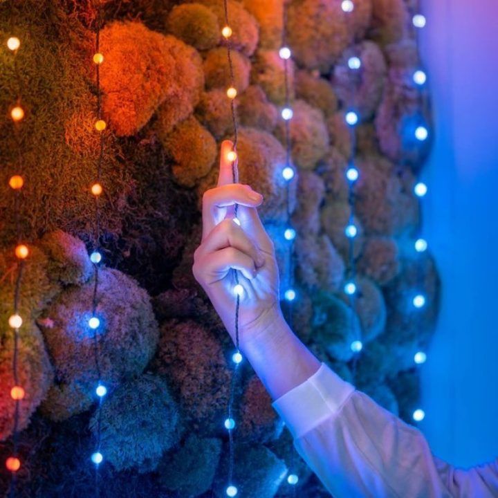 LED girlianda su perlų formos lemputėmis Twinkly Candies, 200 LED, 6 m, įvairiaspalvė