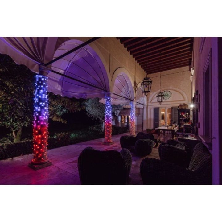 LED girlianda Twinkly Strings su permatomu laidu, 20 m, 250 LED, įvairiaspalvė / balta