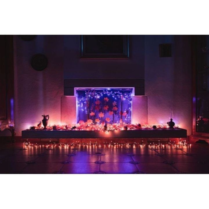 LED girlianda Twinkly Strings su permatomu laidu, 20 m, 250 LED, įvairiaspalvė / balta
