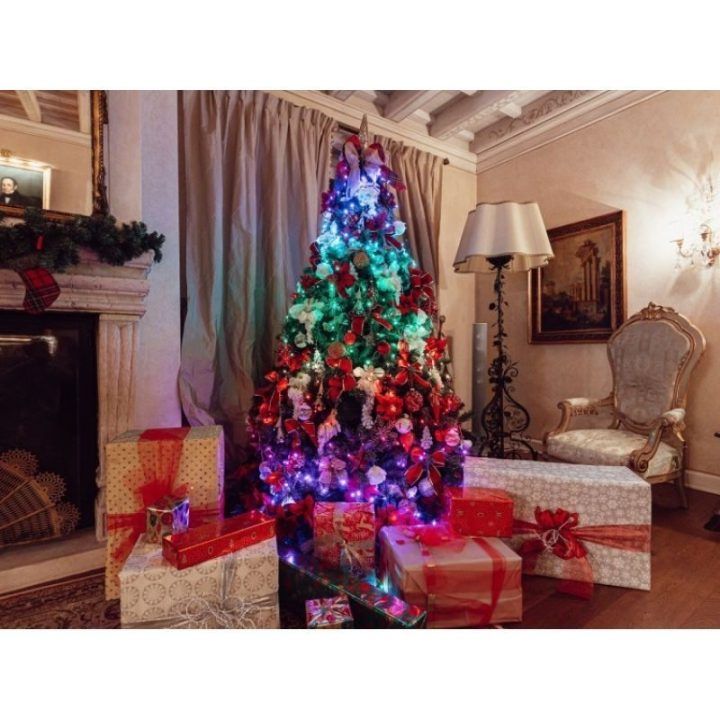 LED girlianda Twinkly Strings su permatomu laidu, 20 m, 250 LED, įvairiaspalvė / balta