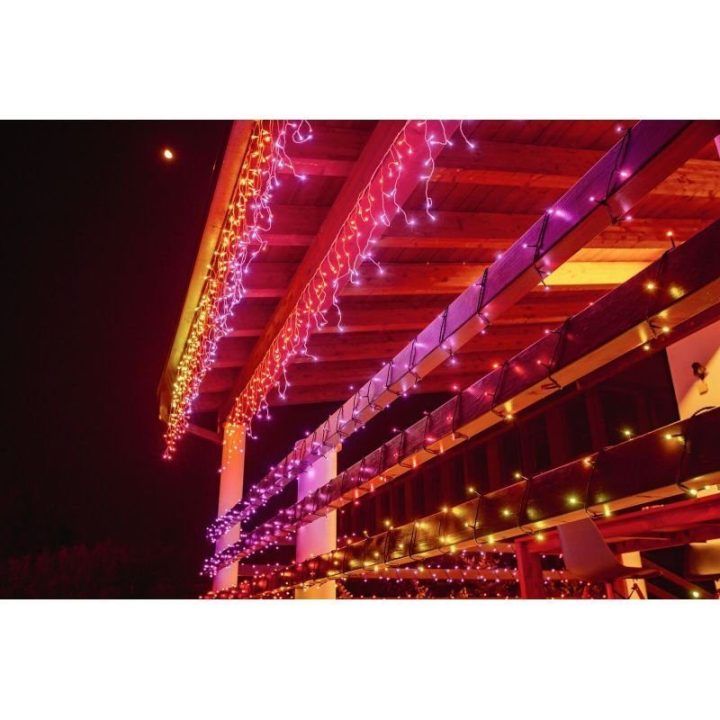 Išmanieji RGB LED varvekliai Twinkly, 190 LED, 5 × 0,7 m, įvairiaspalviai