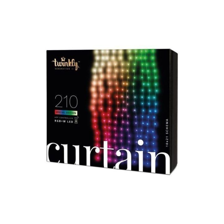 Išmanioji LED šviesų užuolaida Twinkly, 210 RGBW, 2,1 m, įvairiaspalvė