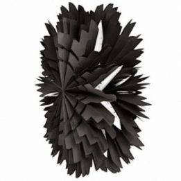 Pakabinama popierinė snaigės dekoracija Mica, 50 cm, juoda