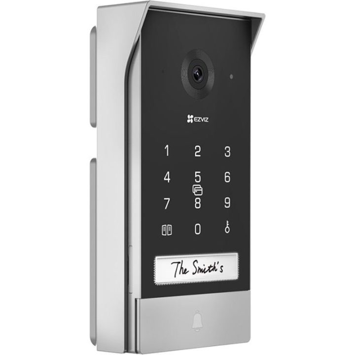 Vaizdo telefonspynė EZVIZ EP7 2K Wi-Fi, IP65, juoda ir sidabro spalvos