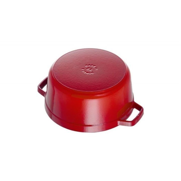 Apvalus ketaus puodas STAUB Cocotte, 22 cm, 2,6 l, vyšnios spalvos