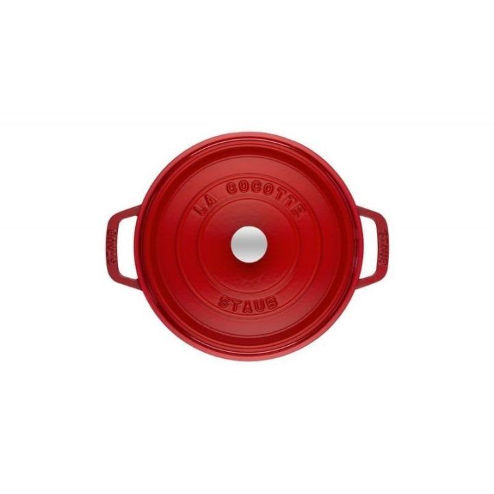 Apvalus ketaus puodas STAUB Cocotte, 22 cm, 2,6 l, vyšnios spalvos