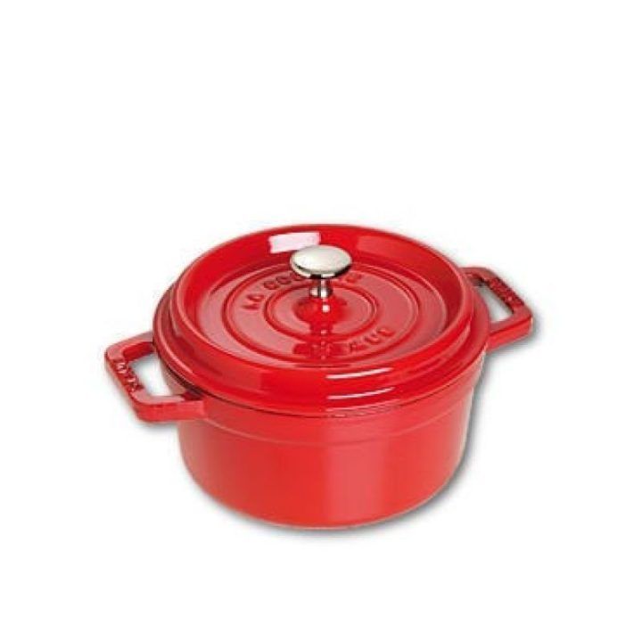 Apvalus ketaus puodas STAUB Cocotte, 22 cm, 2,6 l, vyšnios spalvos