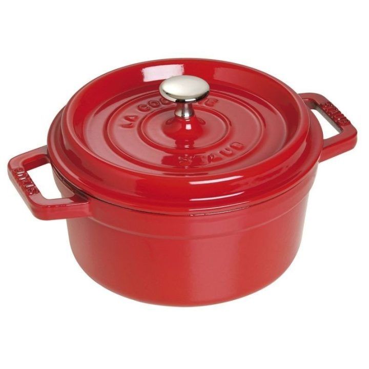 Apvalus ketaus puodas STAUB Cocotte, 22 cm, 2,6 l, vyšnios spalvos