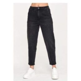 Juodos mom fit džinsinės kelnės Makadamia