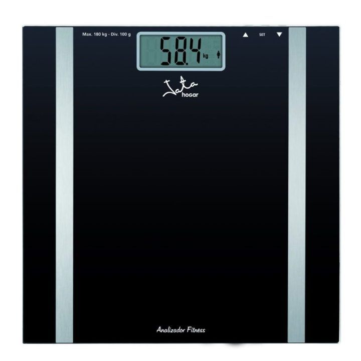 Elektroninės kūno sudėties svarstyklės Jata, 180 kg, juodos
