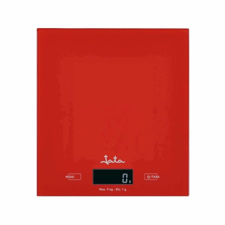Elektroninės virtuvinės svarstyklės Jata 729/R, 5 kg, raudonos