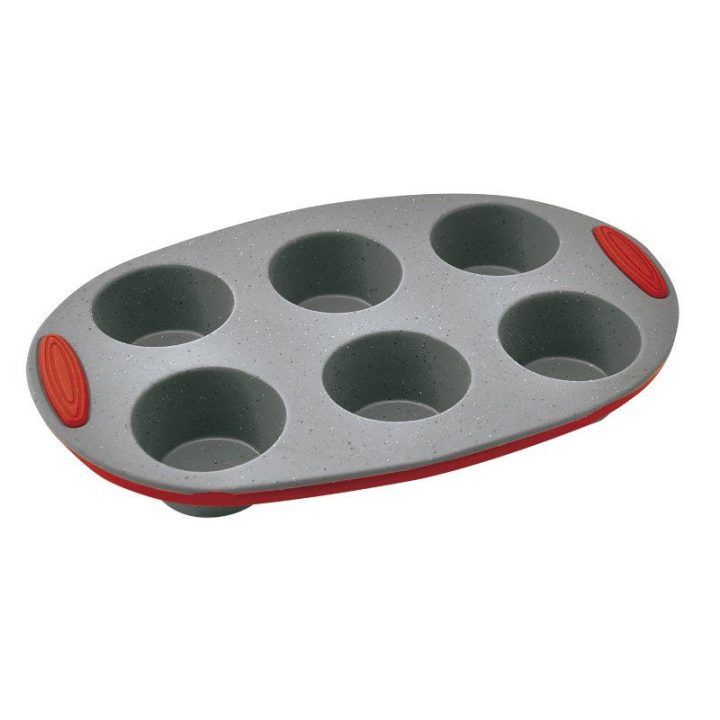 Silikoninė keksiukų kepimo forma Jata MC62, 6 vietų, ø 21 cm, aukštis 6 cm