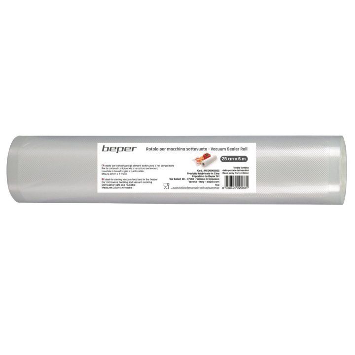 Vakuumavimo plėvelės ritinėlis Beper RCO9003028, 28 cm × 6 m