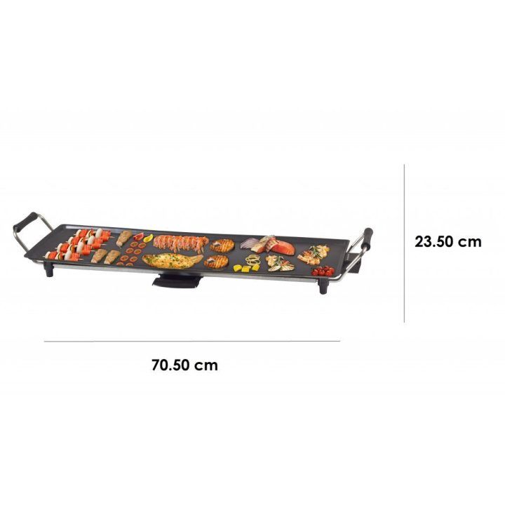 Teppanyaki grilis su nepridegančia danga Beper, 1 800 W, 70,5 × 23,5 cm