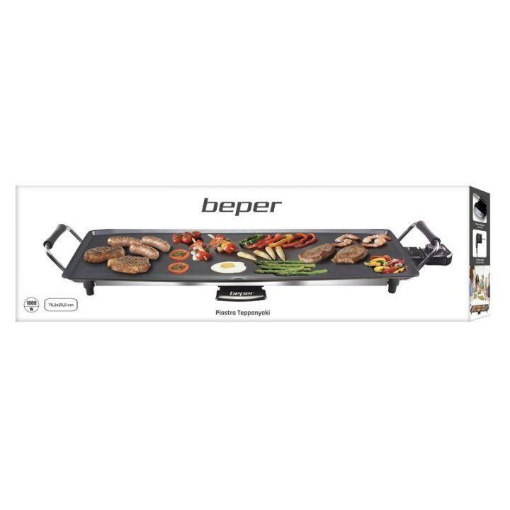 Teppanyaki grilis su nepridegančia danga Beper, 1 800 W, 70,5 × 23,5 cm