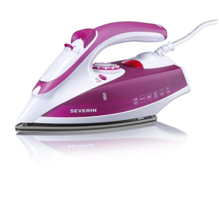 Sauso ir garinio lyginimo lygintuvas su reguliuojamu garu Severin BA 3243, 2400 W, 0,2 l, raudonas ir baltas