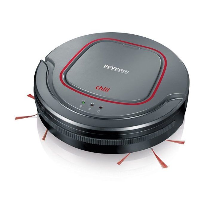 Robotas dulkių siurblys Severin RB 7025, 0,35 l, juodos, pilkos ir raudonos spalvos