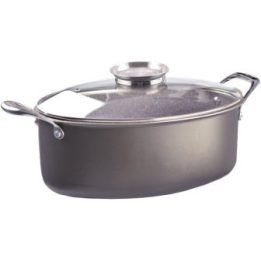 Ovalus puodas su stiklo dangčiu Pensofal Invictum Professional, 32 cm