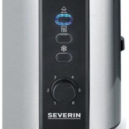 Dviejų riekelių skrudintuvas Severin AT 2589, 800 W, juodas, nerūdijančiojo plieno