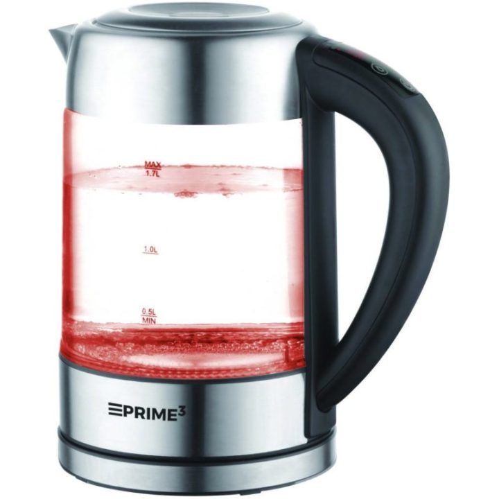 Stiklinis elektrinis virdulys Prime3 SEK81, 1,7 l, 2200 W