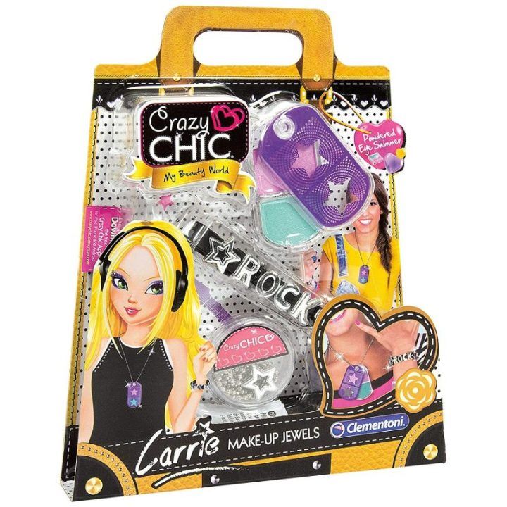 Papuošalų kūrimo rinkinys Clementoni Crazy Chic Carrie, 23 × 23 × 9 cm