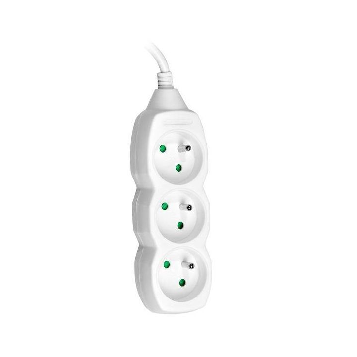 PAVADINIMAS: Elektros ilgintuvas su 3 lizdais Tracer PowerCord, 1,5 m, baltas
