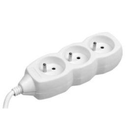 Ilgintuvas su 3 lizdais Tracer PowerCord, 3 m, baltas
