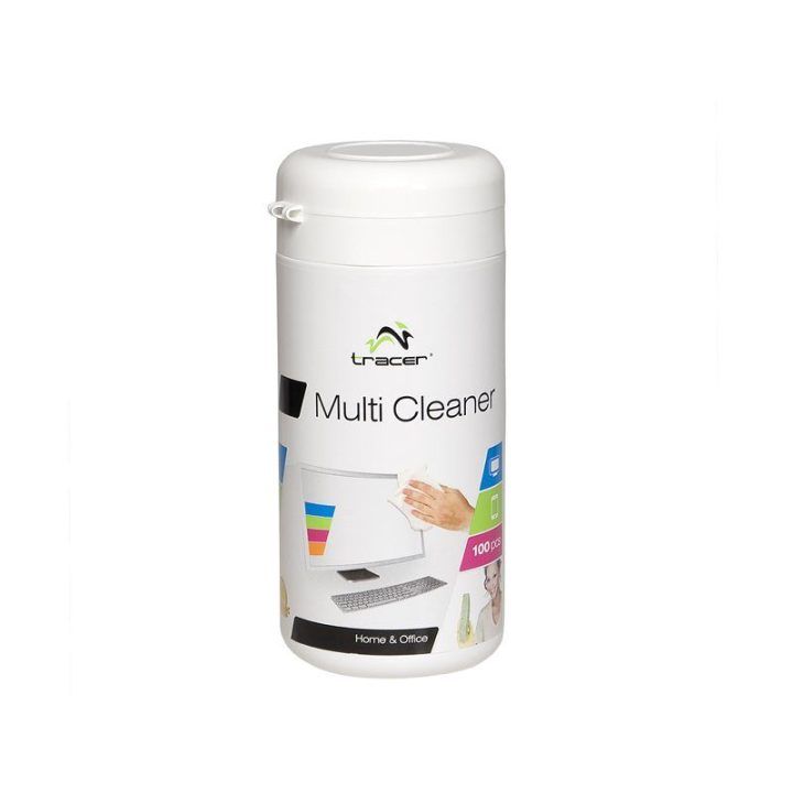 Valymo servetėlės Tracer Multi Cleaner, 100 vnt., baltos