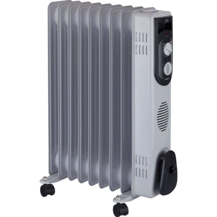 Elektrinis tepalinis radiatorius su reguliuojamu termostatu Jata R109, 2000 W, pilkas