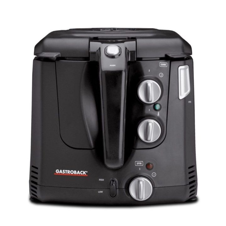 Mažai riebalų naudojanti gruzdintuvė Gastroback Vita-Spin-Fryer, 2,5 l, juoda