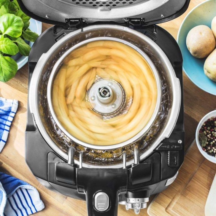 Mažai riebalų naudojanti gruzdintuvė Gastroback Vita-Spin-Fryer, 2,5 l, juoda
