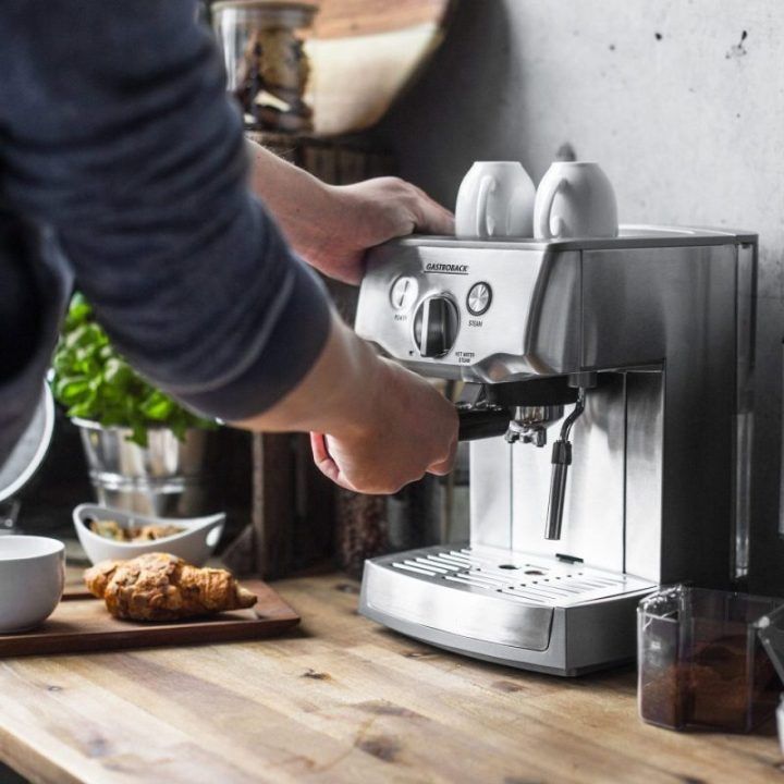 Rankinis espreso kavos aparatas Gastroback Design Espresso Pro, 1,5 l, 1000 W, nerūdijančiojo plieno spalvos