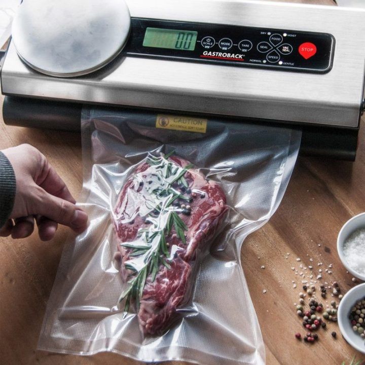 Vakuumatorius su svarstyklėmis Gastroback Design Advanced Scale, 110 W, juodos ir sidabro spalvos