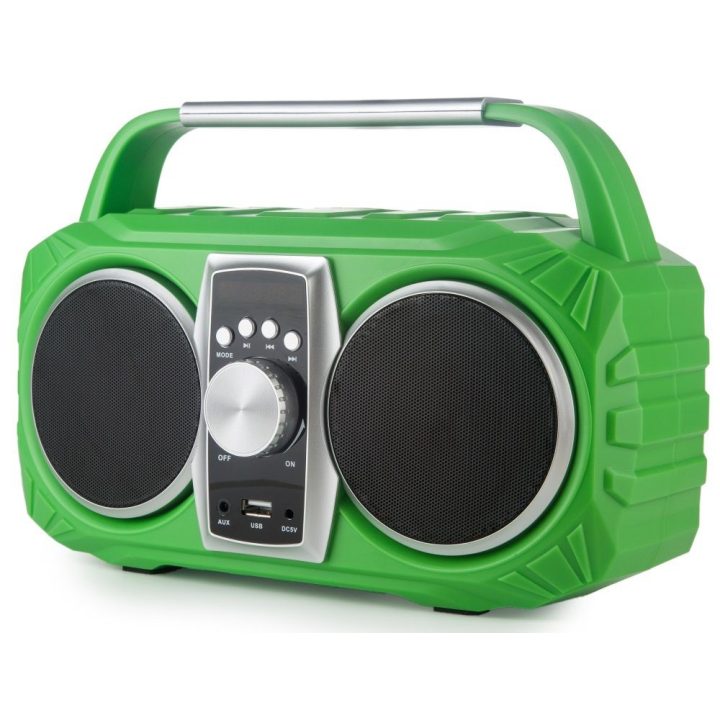 Nešiojamasis radijas su Bluetooth ir USB Prime3 APR71GR Neon, 10 W