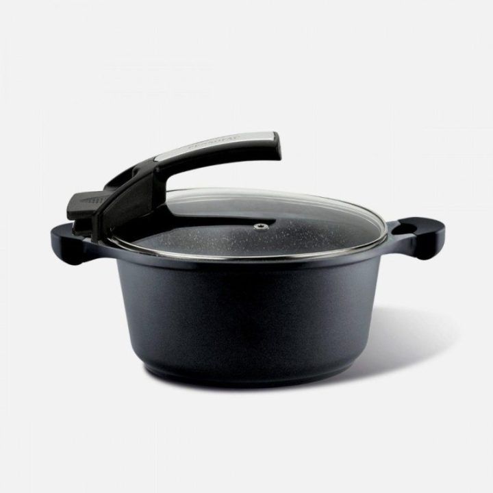Puodas su stikliniu dangčiu Pensofal Saxum, 24 cm