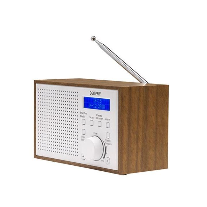 Skaitmeninis radijas su DAB+ ir FM Denver DAB-46W, baltas