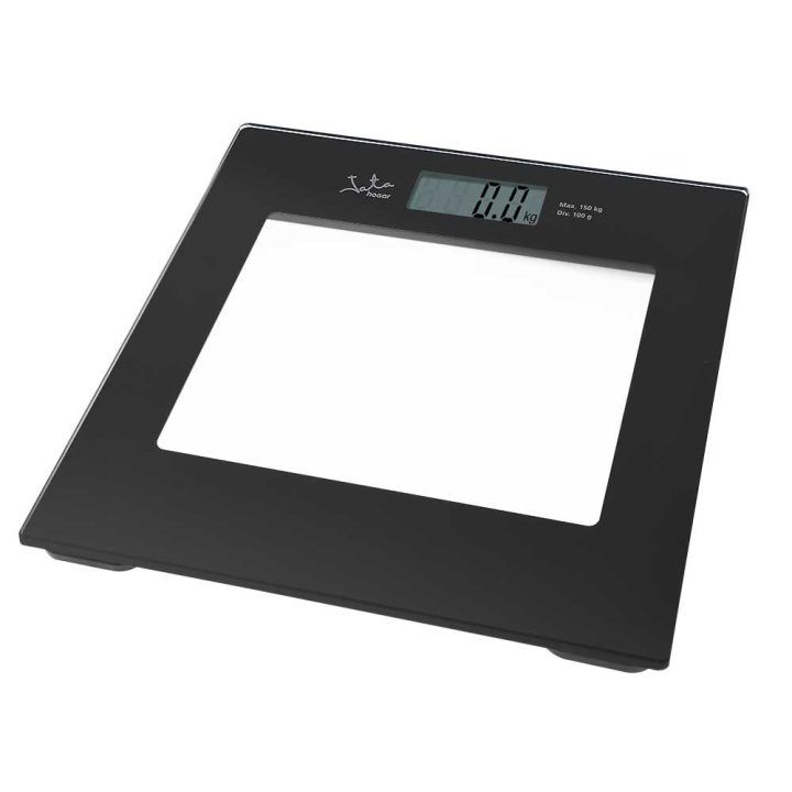 Elektroninės vonios svarstyklės Jata 290N, 150 kg, juodos