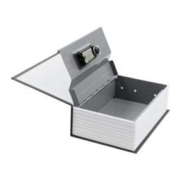 Knygos formos taupyklė su 3 skaitmenų kodine spyna Tracer BookSafe Pro, juoda su balta