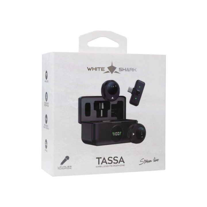 Belaidis prisegamas mikrofonas White Shark TASSA DSM-06, juodas