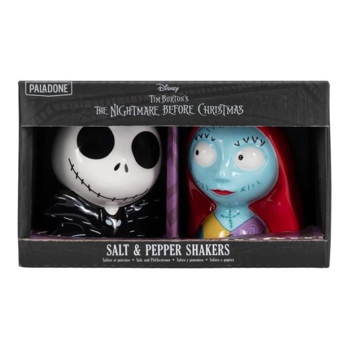 Druskos ir pipirų indelių rinkinys su Džeku ir Sally Paladone Nightmare Before Christmas