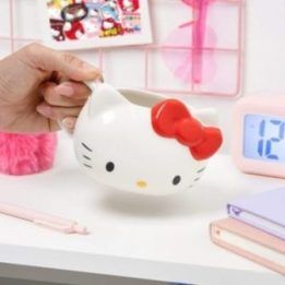 Keraminis puodelis Hello Kitty galvos formos Paladone, 300 ml
