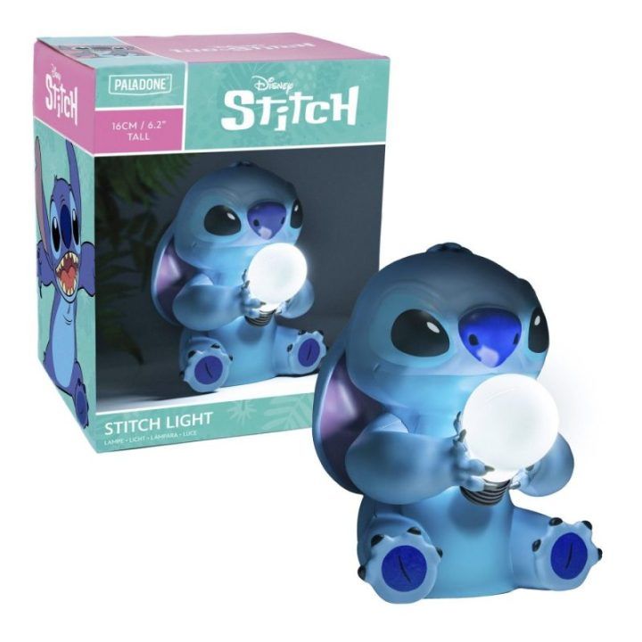 Naktinis šviestuvas su Stitch personažu Paladone, 16 cm, mėlynas