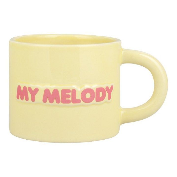 Puodelis su My Melody personažu Paladone, 400 ml, pastelinės geltonos spalvos