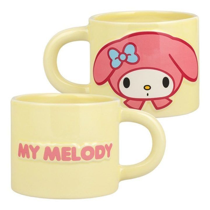 Puodelis su My Melody personažu Paladone, 400 ml, pastelinės geltonos spalvos