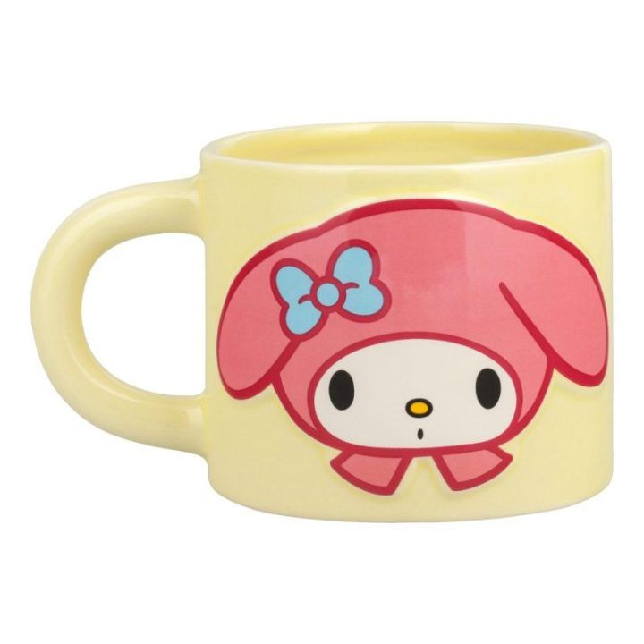Puodelis su My Melody personažu Paladone, 400 ml, pastelinės geltonos spalvos