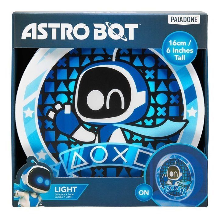 LED šviestuvas su Astro Bot personažu Paladone, 16 cm, mėlynos ir baltos spalvos