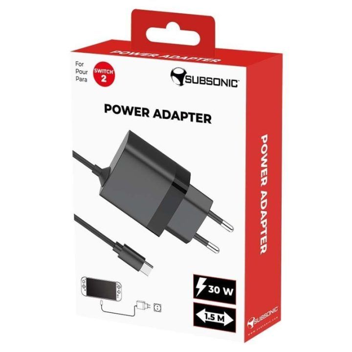 Įkroviklis Nintendo Switch 2 Subsonic, 30 W, 1,5 m