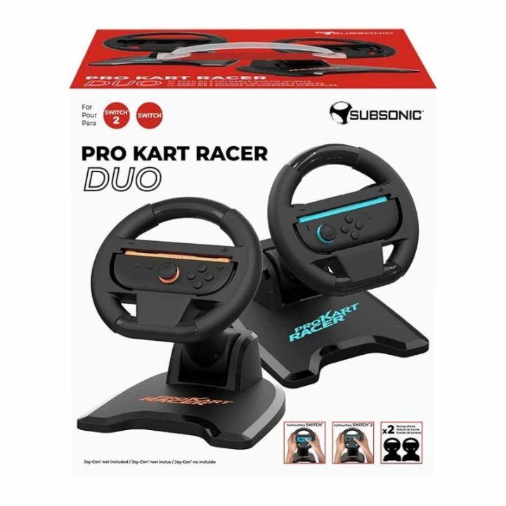 Žaidimų vairas Switch 1/2 su sulankstomu stovu Subsonic Pro Kart Racer Duo