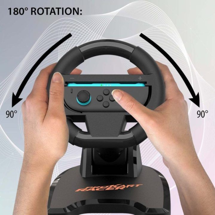 Žaidimų vairas Switch 1/2 su sulankstomu stovu Subsonic Pro Kart Racer Duo
